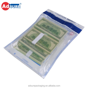 Custom Plastic Security <b>Tamper</b> Evidence Bank Money Bags - Product Image 2