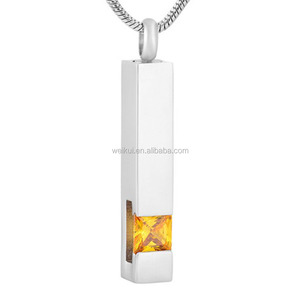 Collier d'urne carrée en acier inoxydable Magnifique pendentif souvenir commémoratif pour <span class=keywords><strong>maman</strong></span> papa ou animal de compagnie chat/chien-Bijoux de crémation - Product Image 6