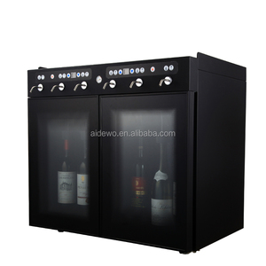 Thép không gỉ cửa kính rượu vang mát Dispenser 6 chai nhiệt độ không đổi điện cho thanh màu đen - Product Image 3