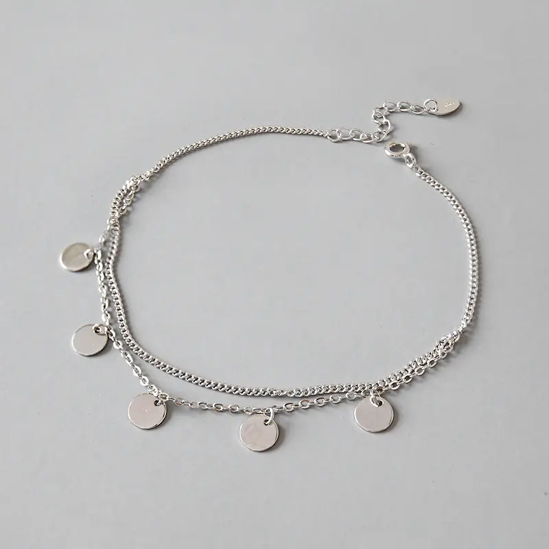 Hotsale anklet jewelry high quality silver anklets designs