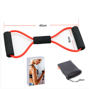 Fascia di resistenza figura 8 esercizio Fitness strumento per la schiena spalla collo Stretching Yoga bande esercizio - Product Image 4