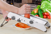 Nouvel article : Mandoline réglable professionnelle avec lames en acier inoxydable 304, râpe et coupe-légumes, accessoires de cuisine