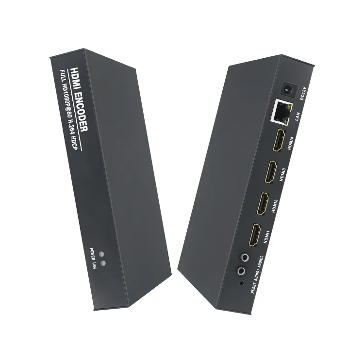 4 канала радио и tv-вещательное оборудование h.265 HDMI к IP кодер 1080P RTMP ONVIF H.264 H264 кодер для прямые трансляции