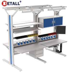 Banco da Lavoro Elettrico Modulare Regolabile per Tecnici Dentali, in Metallo, Antistatico, con Ruote - Product Image 3