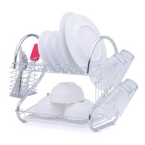 <strong>Drying</strong> <strong>Racks</strong> with Drainboard Chrome Metal Stainless Steel Bowl Holder Dish Drainer <strong>Rack</strong> - Product Image 2