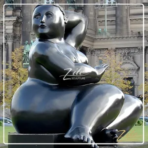 Famoso moderno grande arte Botero bronzo antico nudo donne grasse statue scultura