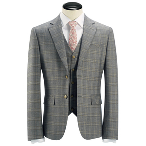 Abiti da <span class=keywords><strong>uomo</strong></span> e <span class=keywords><strong>Blazer</strong></span> plaiata per <span class=keywords><strong>uomo</strong></span> pantaloni <span class=keywords><strong>Slim</strong></span> <span class=keywords><strong>Fit</strong></span> completo tre pezzi - Product Image 2