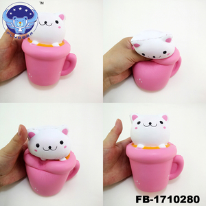2018 flybear squishies slow Rising Jumbo kawaii taza gato perfumado suave squeeze stress relief juguetes para niños y adultos - Product Image 5