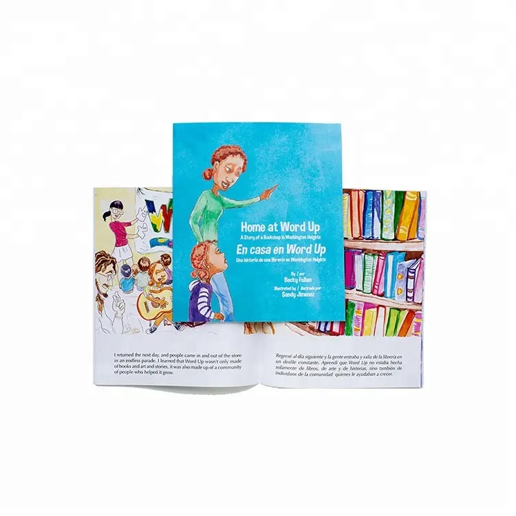 Livre pour enfants Impression CMYK 210x210mm Flip 190g de Papier sans bois Finition Brillante Service D'impression de Livres pour Enfants À Couverture Rigide