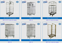 Chariot de stockage pliable en acier résistant à la corrosion pour la logistique, conteneur métallique OEM, capacité 500 kg, 6 pouces