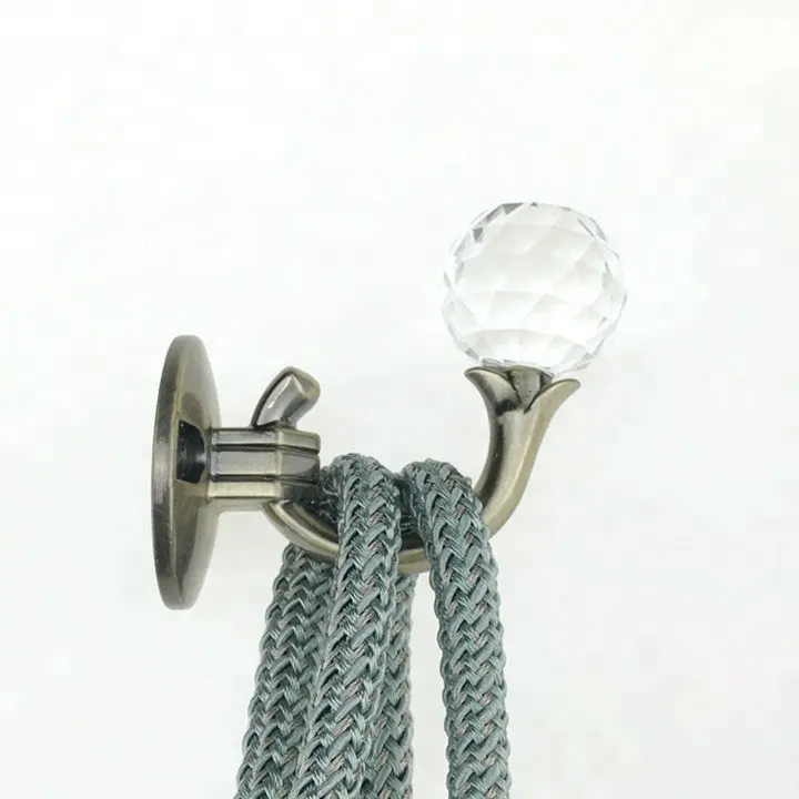crystal curtain hook-green crystal curtain tie back hooks