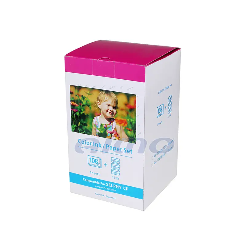 good quality compatible kp108in for ca selphy printer 1300 photo paper cp1300 ribbon