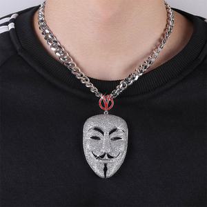 <span class=keywords><strong>Película</strong></span> <span class=keywords><strong>V</strong></span> para <span class=keywords><strong>Vendetta</strong></span> Collar <span class=keywords><strong>de</strong></span> joyería con colgante <span class=keywords><strong>de</strong></span> cara <span class=keywords><strong>de</strong></span> circón <span class=keywords><strong>de</strong></span> gran tamaño - Product Image 6