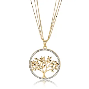 Креативное ожерелье с кулоном в виде семейного дерева жизни с кристаллами, это означает подарок маме на день рождения