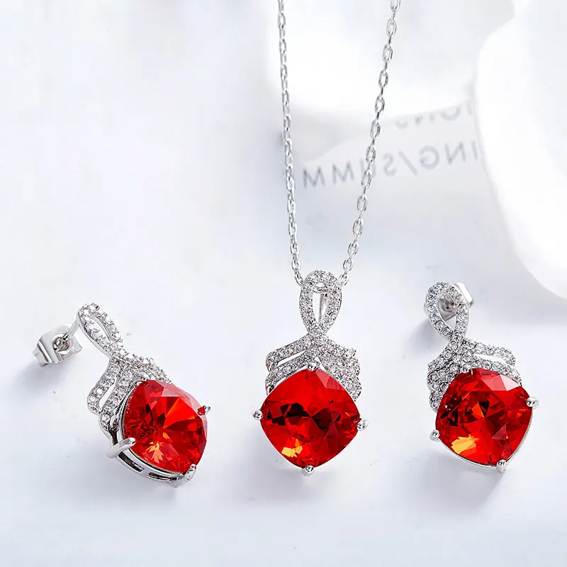 Rhinestone Bridal Necklace Women Jewelry Set In Latest Design