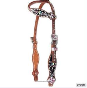 Rênes en cuir DD de haute qualité un collier de poitrine d'oreille plein Cob Mini vêtements d'équitation Western-assorti noir Durable - Product Image 5