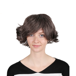 <span class=keywords><strong>Pelucas</strong></span> sintéticas marrones a la moda al por mayor, peluca rizada corta en línea para mujer, gran oferta directa de fábrica - Product Image 1