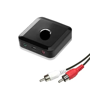 Transmissor/receptor bluetooth csr, para tv, pc, mp3, mp4, laptop, rca ou 3.5mm, par de 2 fones de ouvido bluetooth, simultaneamente