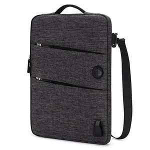 निविड़ अंधकार लैपटॉप बैग 14 इंच के लैपटॉप अटैची यूएसबी हेड फोन्स के साथ छेद के साथ