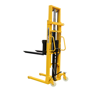 Equipos de almacén apilador manual doble mástil mano apilador con motor - Product Image 2