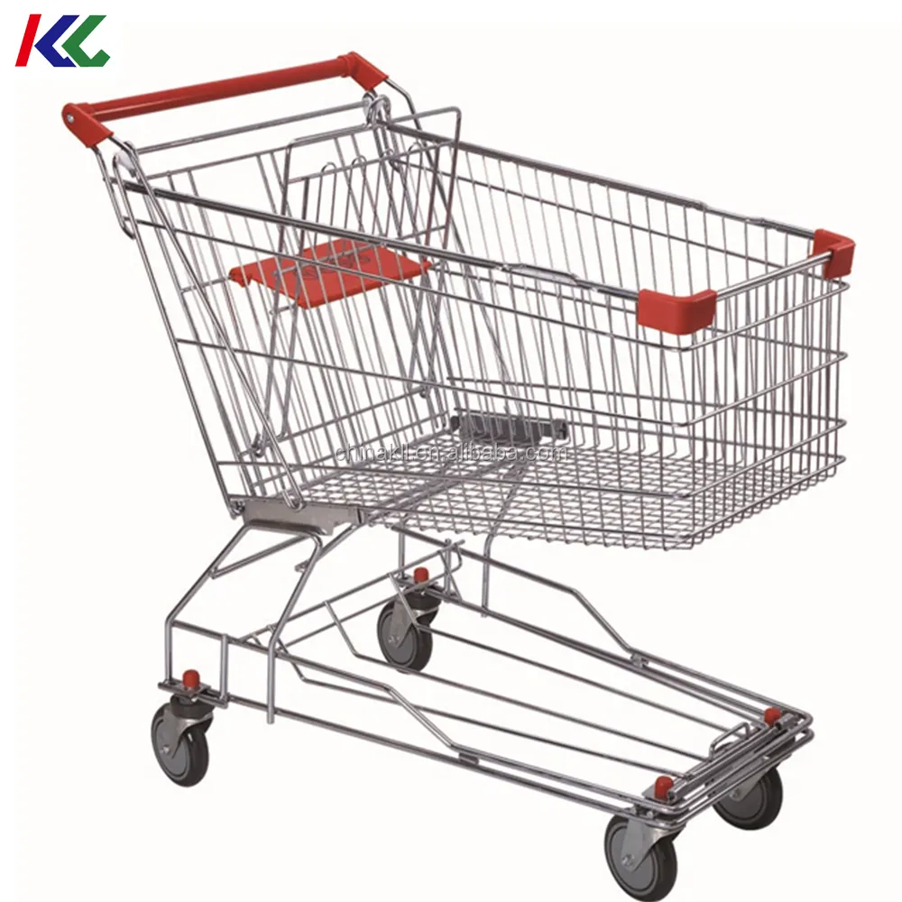 Grande volume supermercato carrello della spesa trolley/mano carrello di spinta con il PVC,PU,TPR ruote