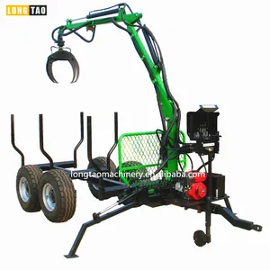 TUV CE Approval Compact Tractor ATV Quad Forestry Log Loader with Crane