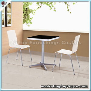 (SP-CT516) moderno <span class=keywords><strong>restaurante</strong></span> de comida rápida cuadrado blanco mesa y silla de plástico - Product Image 1