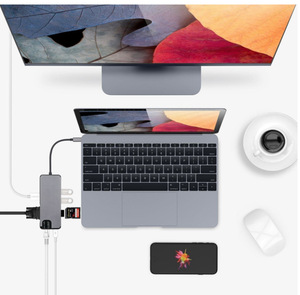 8 en 1 <span class=keywords><strong>USB</strong></span> 3.1 Type <span class=keywords><strong>C</strong></span> vers <span class=keywords><strong>USB</strong></span> 3.0 Hub <span class=keywords><strong>Hdmi</strong></span> 4K <span class=keywords><strong>VGA</strong></span> Hub Gigabit Ethernet Rj45 Lan <span class=keywords><strong>Adaptateur</strong></span> AVEC Lecteur de Carte pour Macbook Pro PD Port - Product Image 2