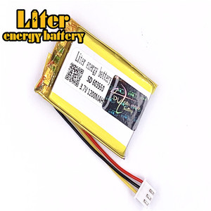 Socket 2.5-3 P 3.7 V 603550 1200 mah lipo battery Rechargeable solar li ion polymer lithium battery with PCM - Product Image 1