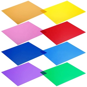 12x12-Inch 30x30 cm Gói của 8 Trong Suốt Hiệu Chỉnh Màu Sắc Phim Chiếu Sáng Gel Bộ Lọc 8 Màu Sắc khác nhau - Product Image 3