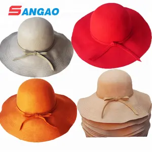 wholesale women felt floppy hat as good price new style fashion fedora felt for women or ladies