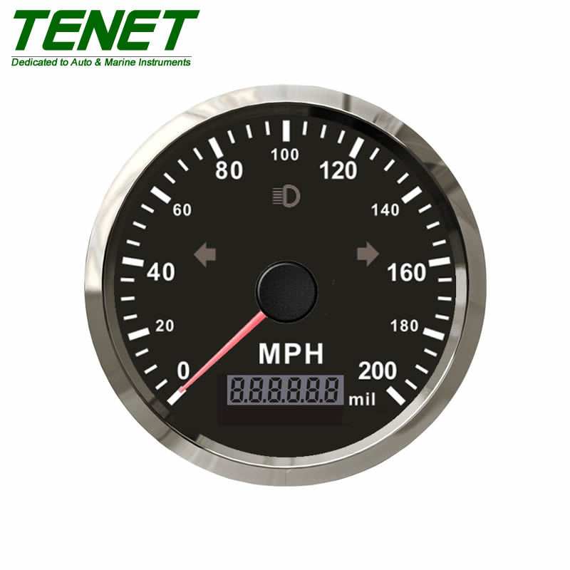 Compteur Vitesse Universel Moto/Quad - 12V - 0-160 Km/h - Éclairé - 60mm