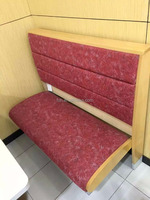 Tables et bancs de cantine de restaurant en PU rouge double face, design tendance, ensembles de restaurant