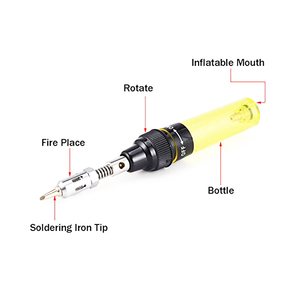 <span class=keywords><strong>Fer</strong></span> à <span class=keywords><strong>souder</strong></span> et chalumeau portables au gaz <span class=keywords><strong>butane</strong></span> 1300F bleu, modèle MT-100, certifié CE/RoHS, avec poignée ergonomique - Product Image 4