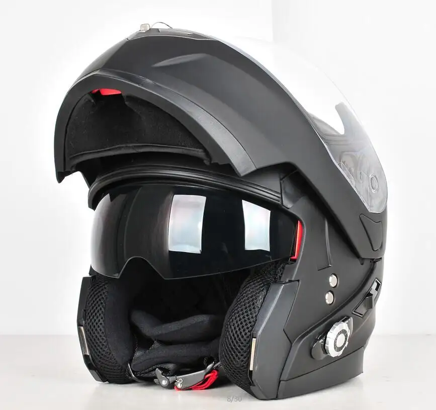 Helm Bluetooth BM2-S dengan Speaker dan Mikrofon Bawaan, Matte Hitam