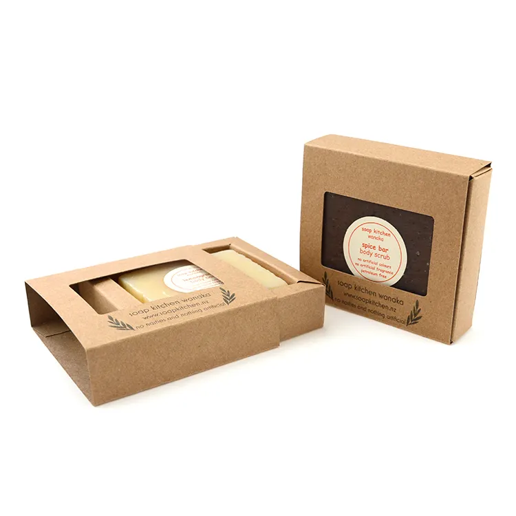 Folding soap packing box luxury kraft paper gift box for soap