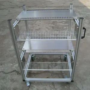 SMT Production Line Stainless Steel Feeder Storage Cart SMT Feeder Trolley