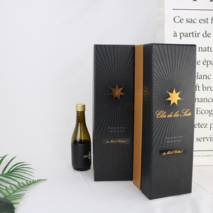 Negro de embalaje de regalo único de <span class=keywords><strong>vuelos</strong></span> de papel de cartón de caja de vino - Product Image 4