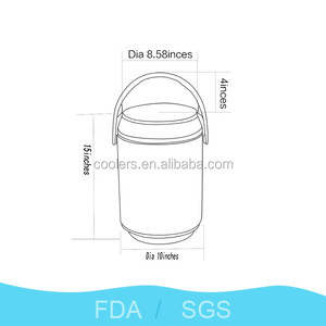 Xách tay 7L mini ICE Bucket <span class=keywords><strong>Cooler</strong></span> với cách nhiệt nhựa (PP) tùy chỉnh thiết kế cho lon - Product Image 4