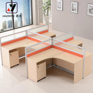 आधुनिक डिजाइन ओपन स्पेस ऑफिस कंप्यूटर डेस्क 1-6 सीटर वर्कस्टेशन आमने-सामने कार्यस्थान - Product Image 3