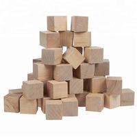 Bright Creations 100 Piece Wooden Blocks for Crafts, Colorful Small Cubes  (6 Colors, 0.6 in)