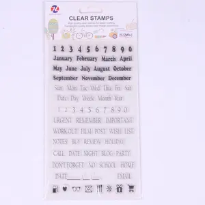 Angka & Alfabet untuk Mengingatkan Stempel Yang Jelas