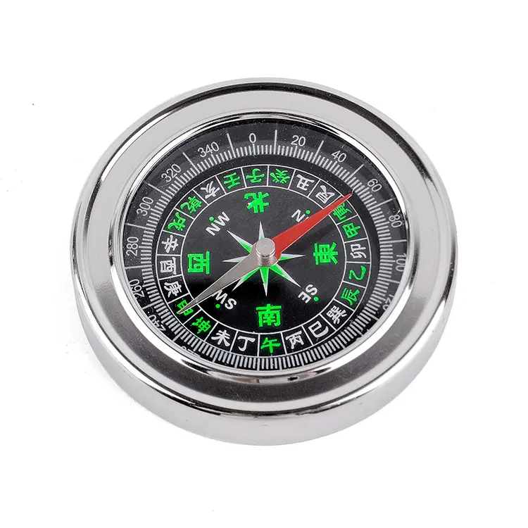 프로모션 야외 60 미리메터 mini round silver brass watch compass magnetic compass 대 한 하이킹