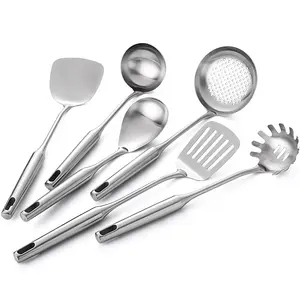 Ensemble d'ustensiles de cuisine réutilisables, 6 pièces, réutilisables, en acier inoxydable, ustensiles de table, vente en gros,