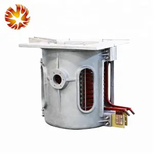 Melting scrap steel iron aluminum copper 500KG induction copper melting furnace