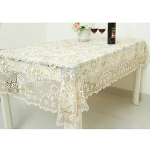 Cheap price embroidered lace table covers cross stitch embroidery tablecloth