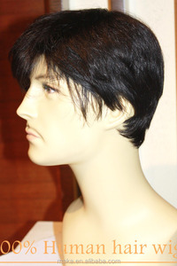 Venta al por mayor <span class=keywords><strong>corto</strong></span> máquina hombres Peluca de cabello humano - Product Image 4