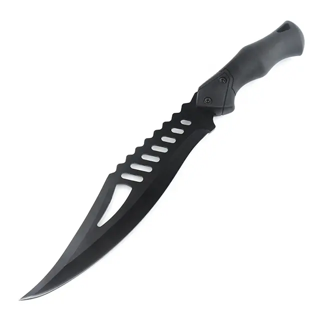 Stainless Steel Blade Tactical High Quality Survival Knife Outdoor camping cane blade Tropical Tool Serrated Edge