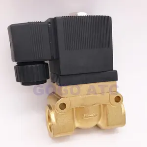 Chất lượng cao Gogo ATC 50bar áp suất cao nhiệt độ cao solenoid van 3/8 BSP 24V DC lỗ 10mm bình thường đóng 5404-03 thí điểm Brass van