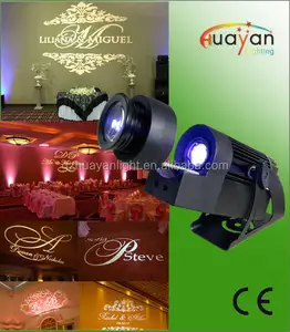 הדגמת תאורת חתונת Gobo, LED Gobo מקרן & מונוגרמה מותאמת אישית, Gobo אור